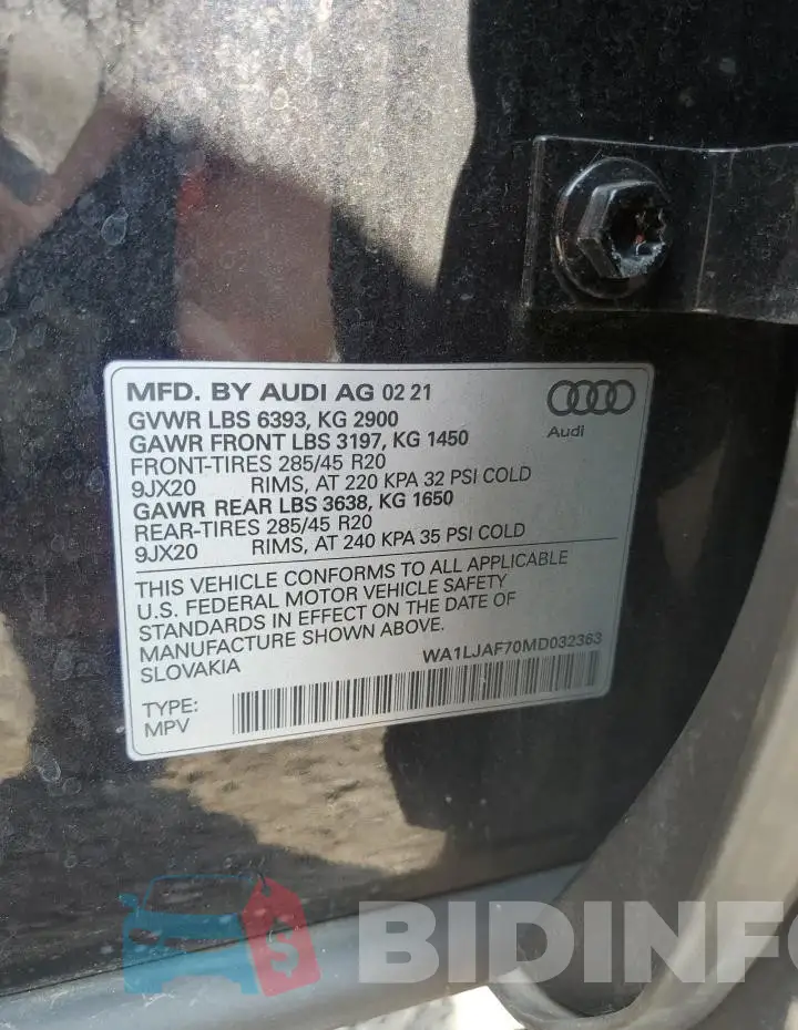 WA1LJAF70MD032363 Photo# 13