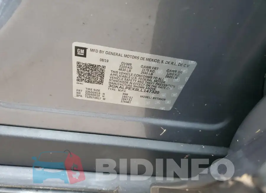 3GKALPEX8LL147320 Photo# 14
