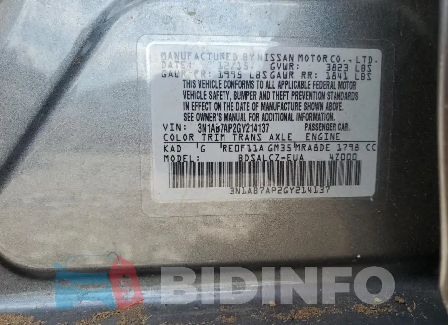 3N1AB7AP2GY214137 Photo# 13