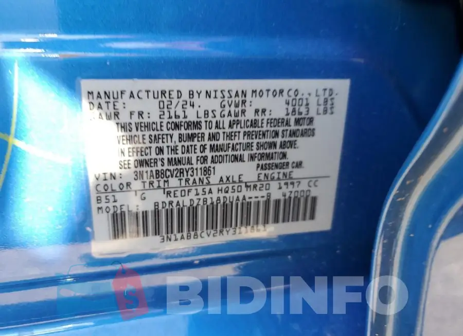 3N1AB8CV2RY311861 Photo# 12