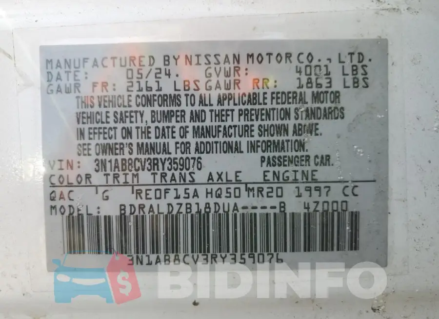 3N1AB8CV3RY359076 Photo# 13