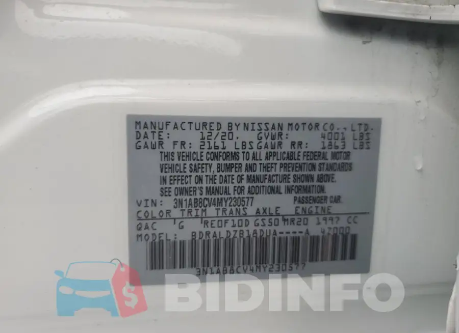 3N1AB8CV4MY230577 Photo# 13