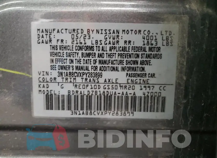 3N1AB8CVXPY283899 Photo# 13