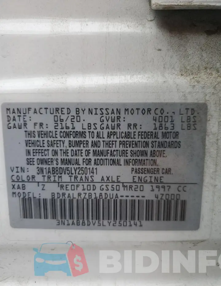 3N1AB8DV5LY250141 Photo# 12