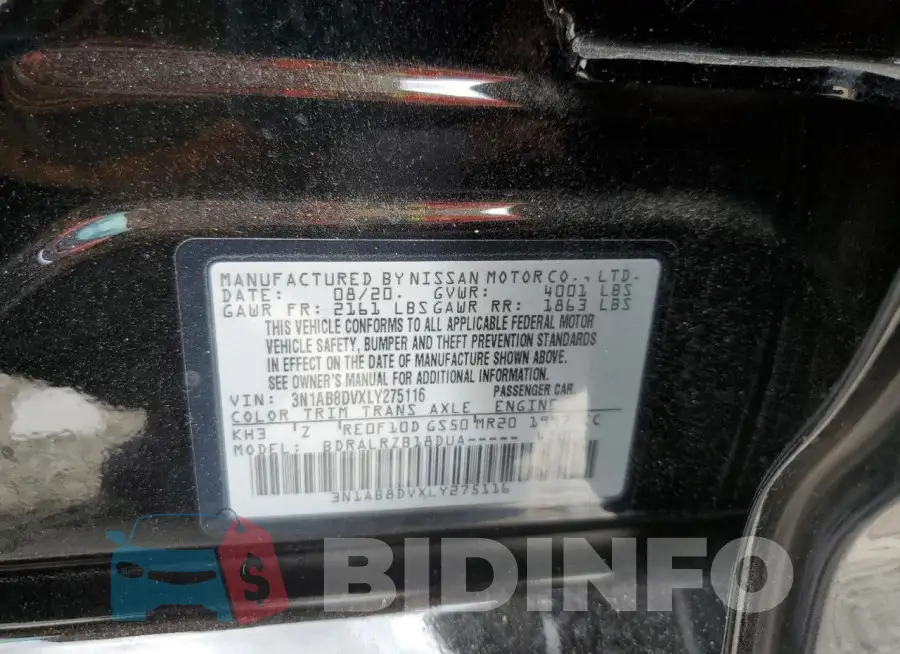 3N1AB8DVXLY275116 Photo# 12