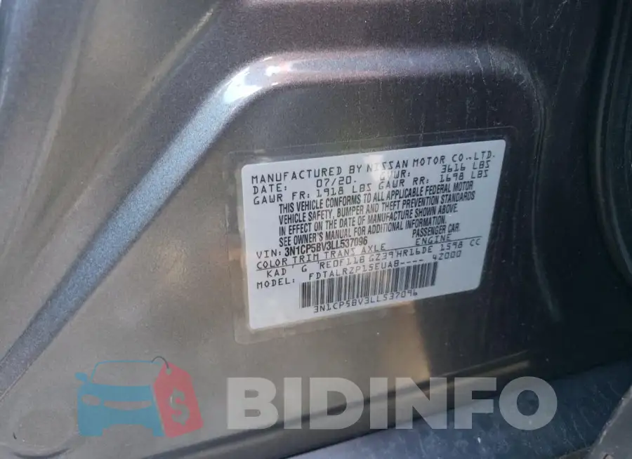 3N1CP5BV3LL537096 Photo# 12