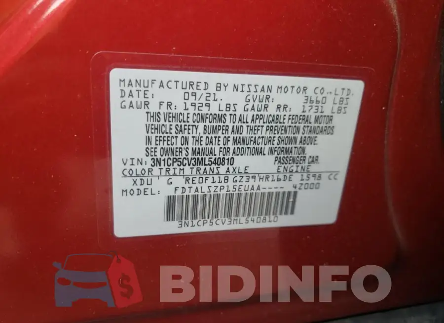 3N1CP5CV3ML540810 Photo# 12