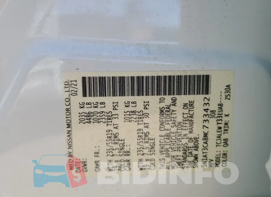 5N1AT3CA8MC733432 Photo# 13