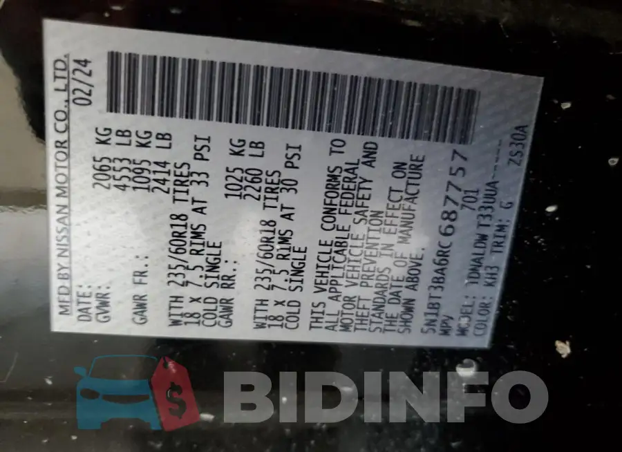 5N1BT3BA6RC687757 Photo# 14