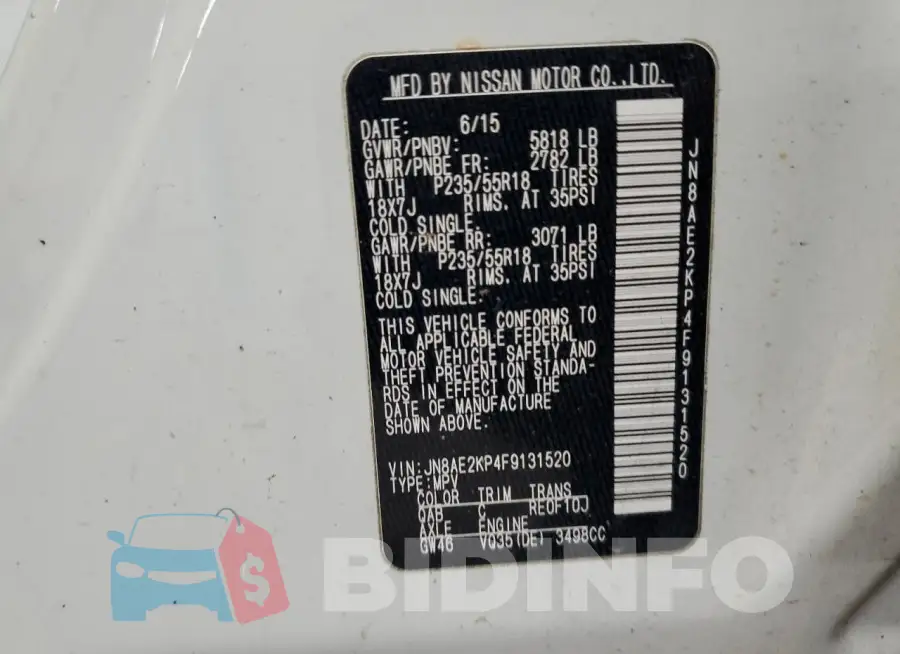 JN8AE2KP4F9131520 Photo# 13