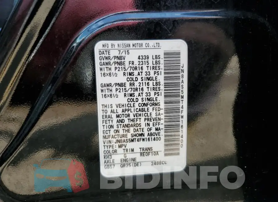 JN8AS5MT4FW161400 Photo# 12