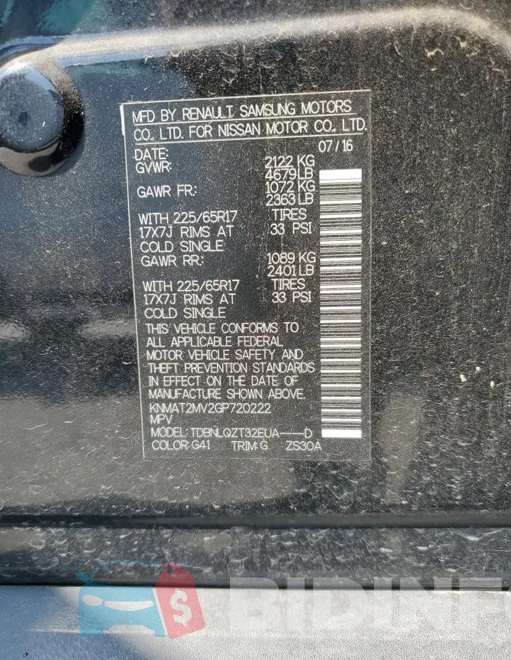 KNMAT2MV2GP720222 Photo# 13