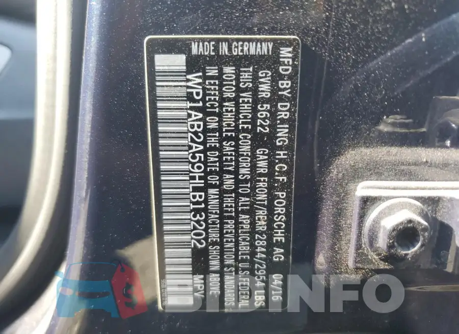 WP1AB2A59HLB13202 Photo# 14