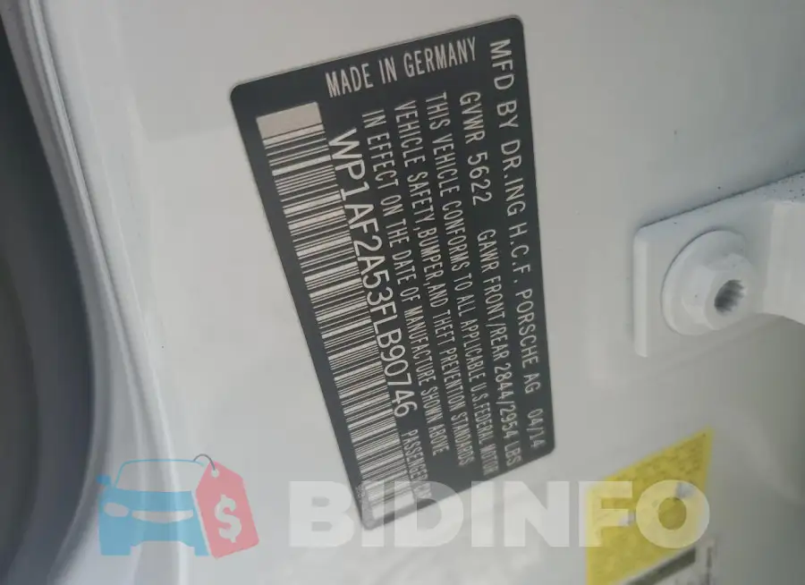 WP1AF2A53FLB90746 Photo# 13