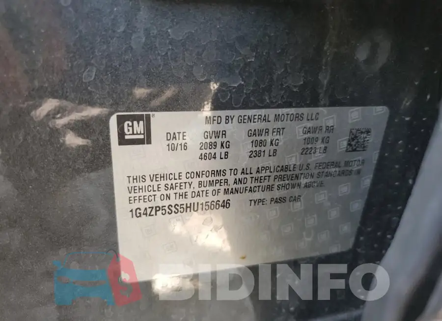 1G4ZP5SS5HU156646 Photo# 12