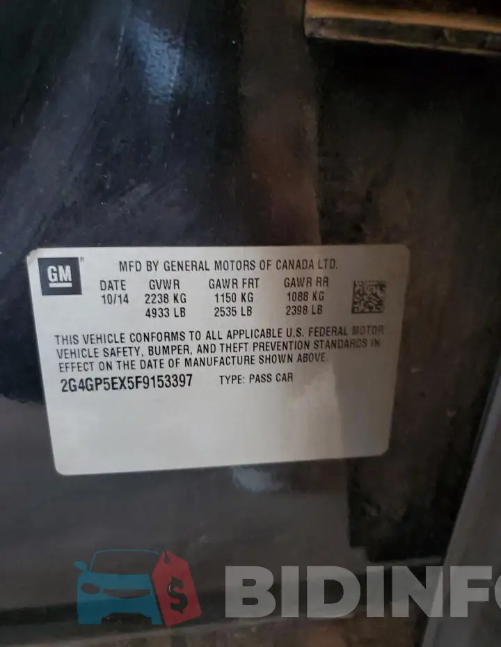 2G4GP5EX5F9153397 Photo# 12