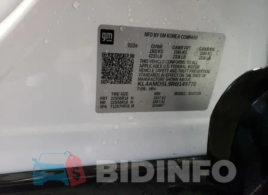 KL4AMDSL9RB149770 Photo# 13