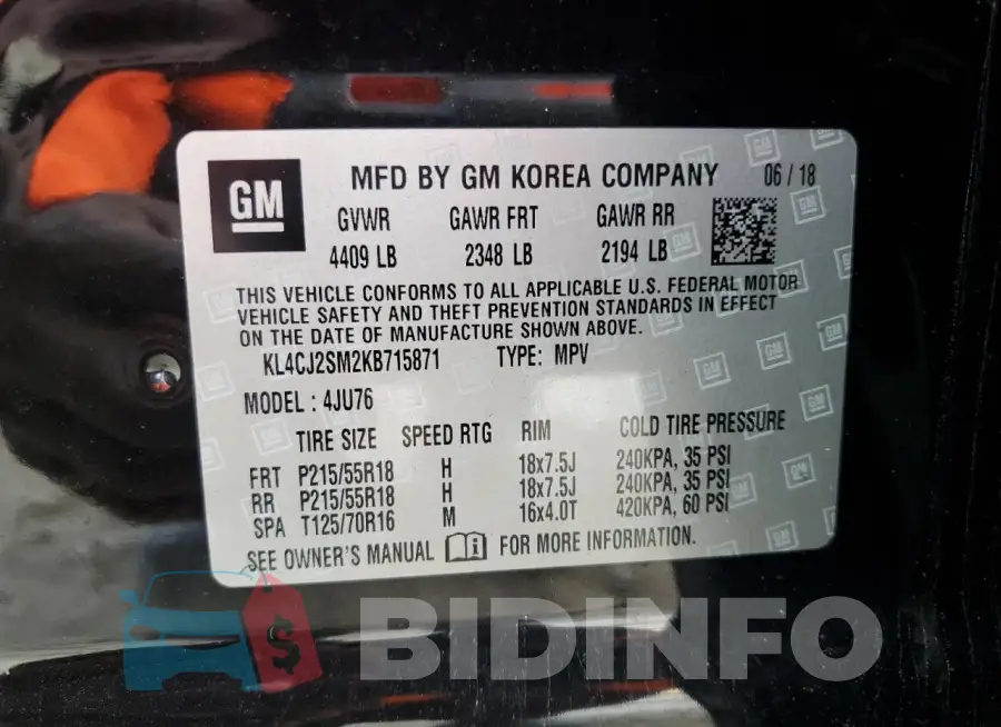 KL4CJ2SM2KB715871 Photo# 12