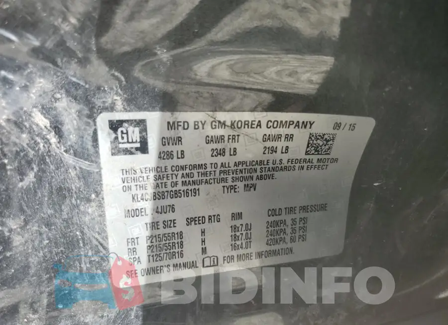 KL4CJBSB7GB516191 Photo# 13