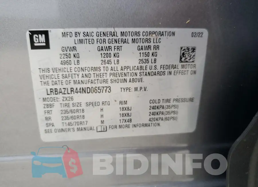 LRBAZLR44ND065773 Photo# 14