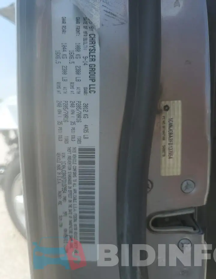 1C4NJCBA2FD137954 Photo# 12