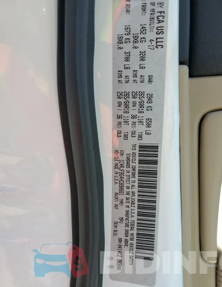 1C4RJFBG4HC890661 Photo# 14