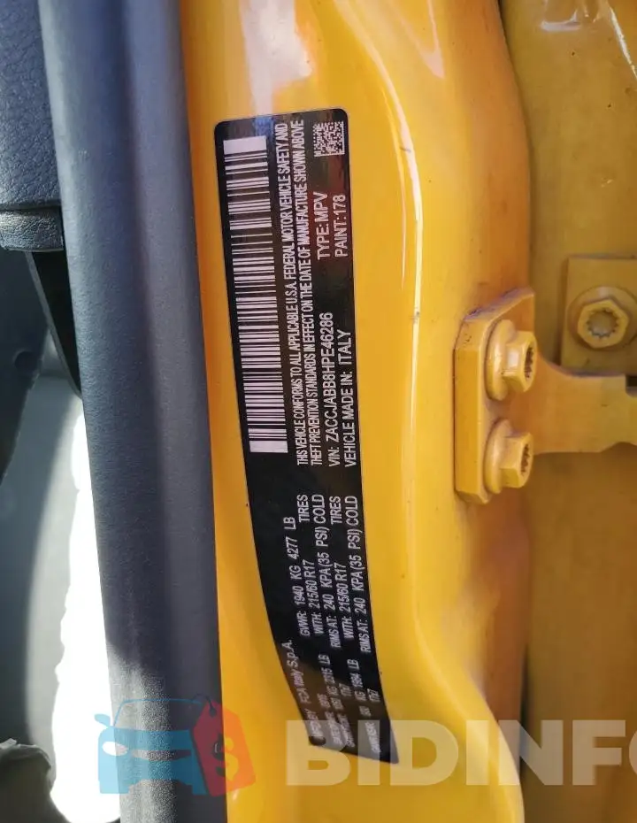 ZACCJABB8HPE46286 Photo# 12