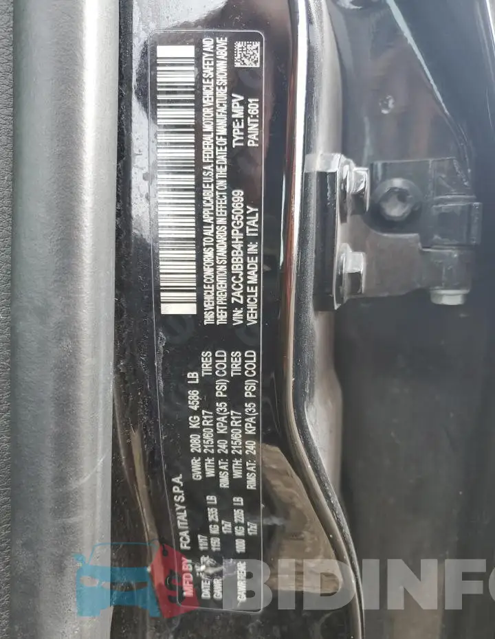 ZACCJBBB4HPG50699 Photo# 13