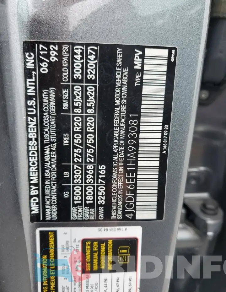 4JGDF6EE1HA993081 Photo# 13