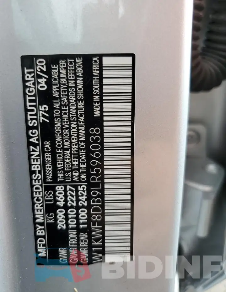 W1KWF8DB9LR596038 Photo# 13