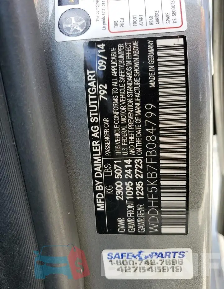WDDHF5KB7FB084799 Photo# 13