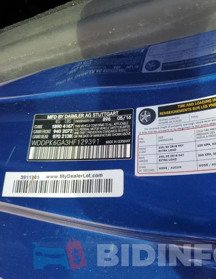WDDPK6GA3HF129391 Photo# 13