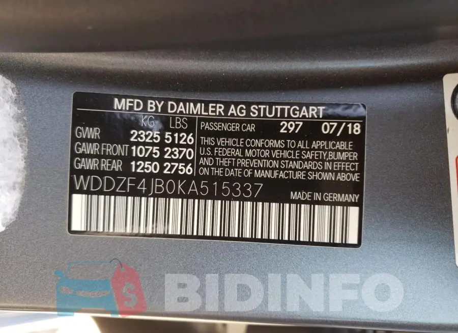 WDDZF4JB0KA515337 Photo# 13