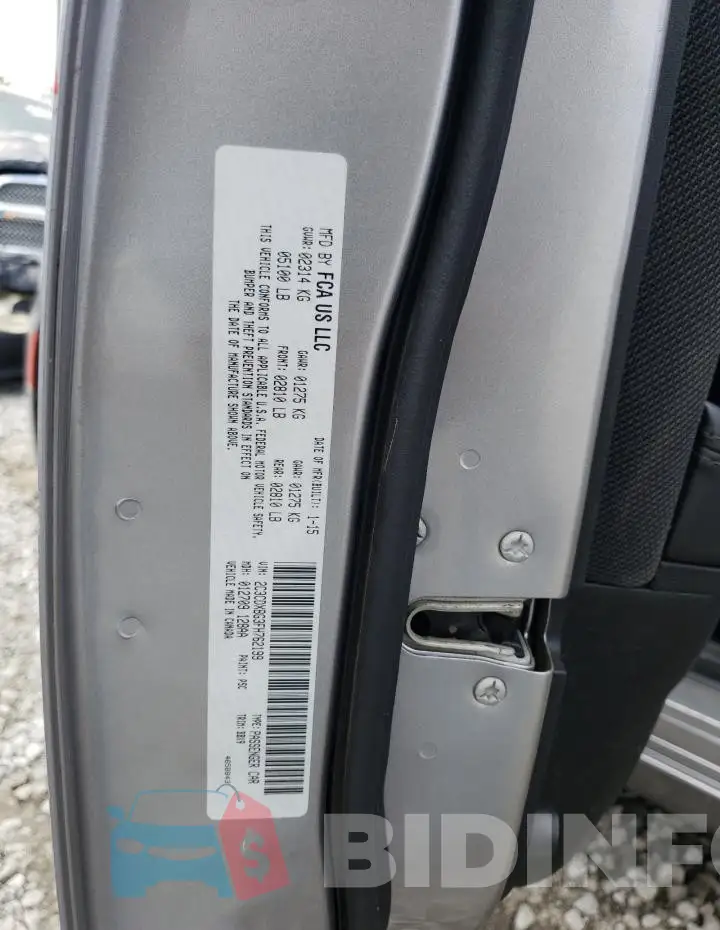 2C3CDXBG3FH762199 Photo# 12