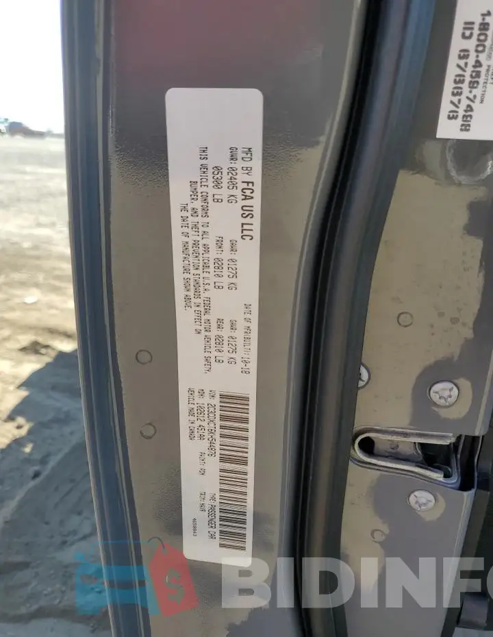2C3CDXCT6KH544876 Photo# 13