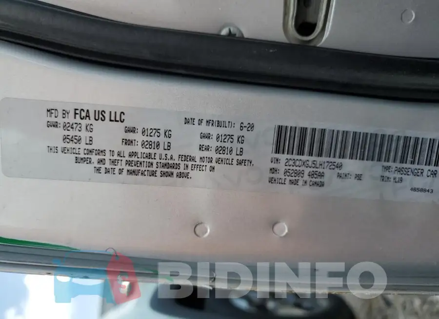 2C3CDXGJ5LH172540 Photo# 12
