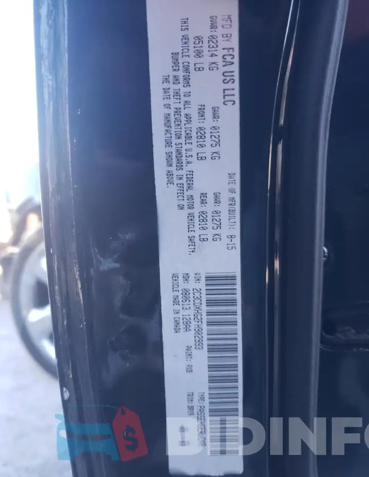 2C3CDXHG2FH902993 Photo# 12