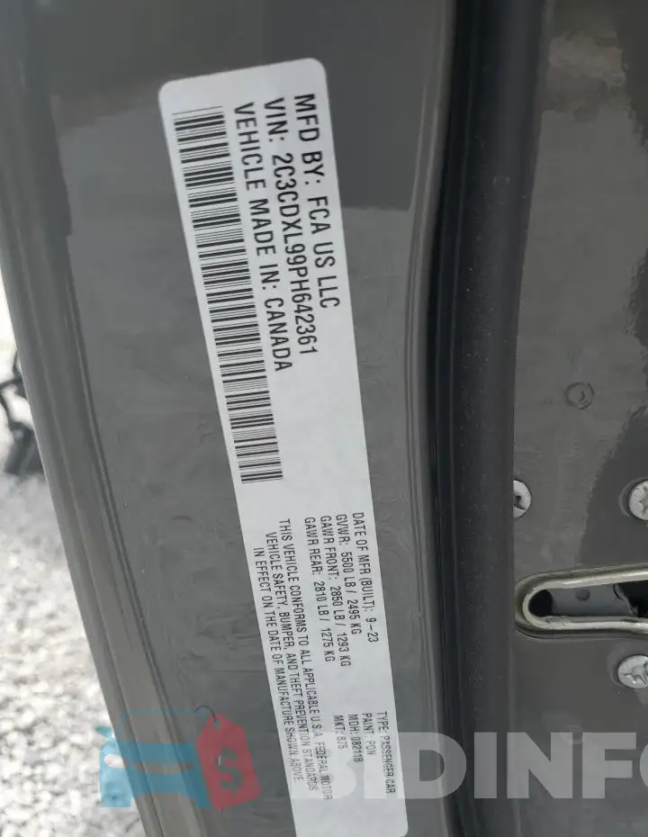 2C3CDXL99PH642361 Photo# 13
