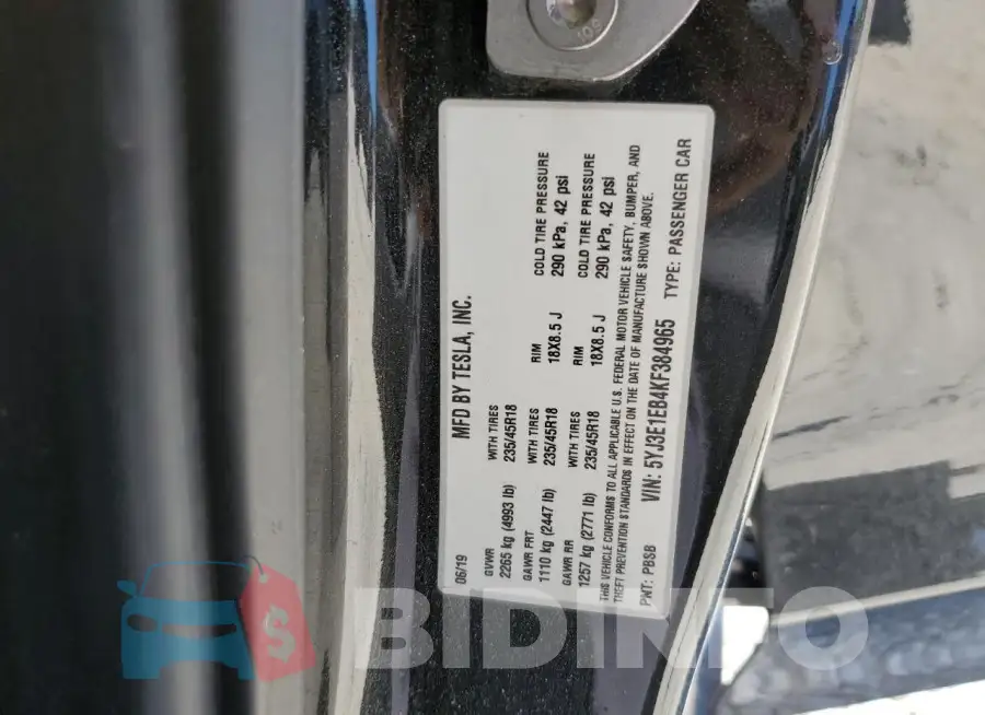 5YJ3E1EB4KF384965 Photo# 13