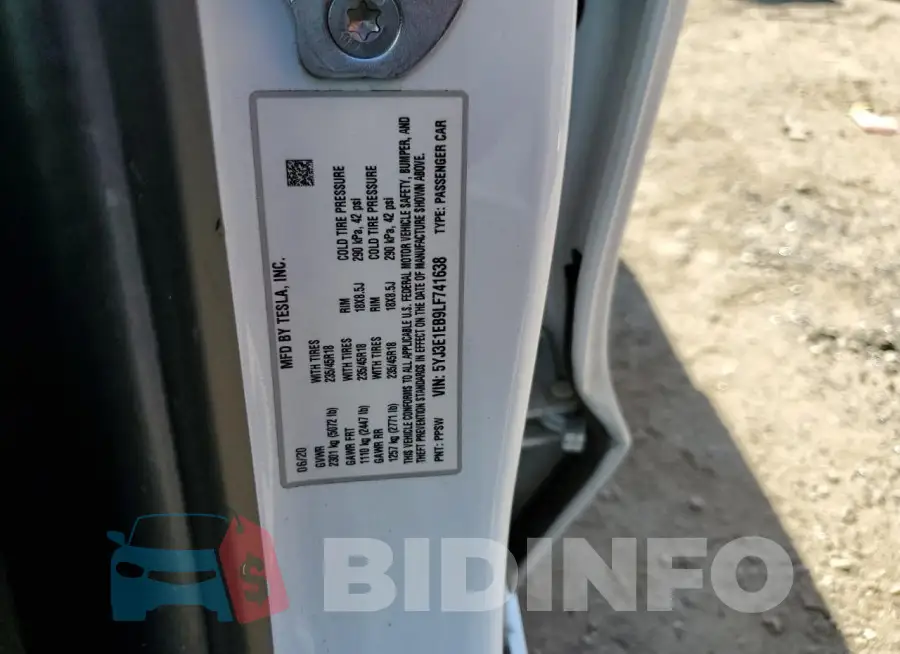 5YJ3E1EB9LF741638 Photo# 12