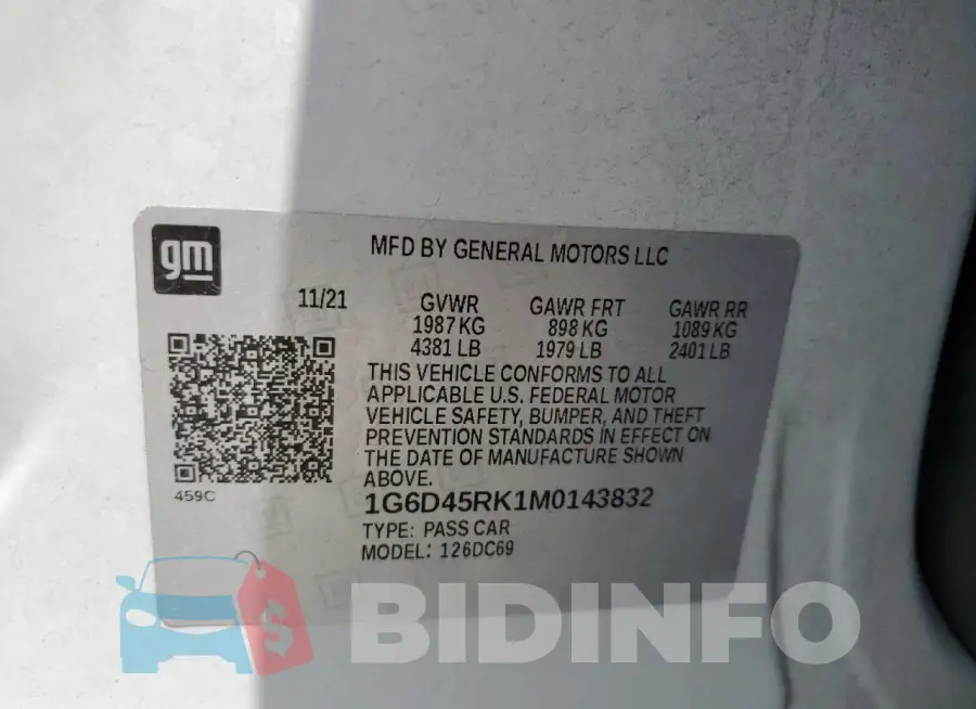 1G6D45RK1M0143832 Photo# 12