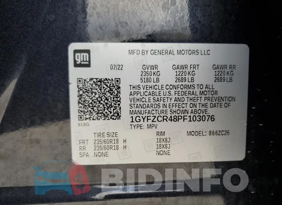 1GYFZCR48PF103076 Photo# 14