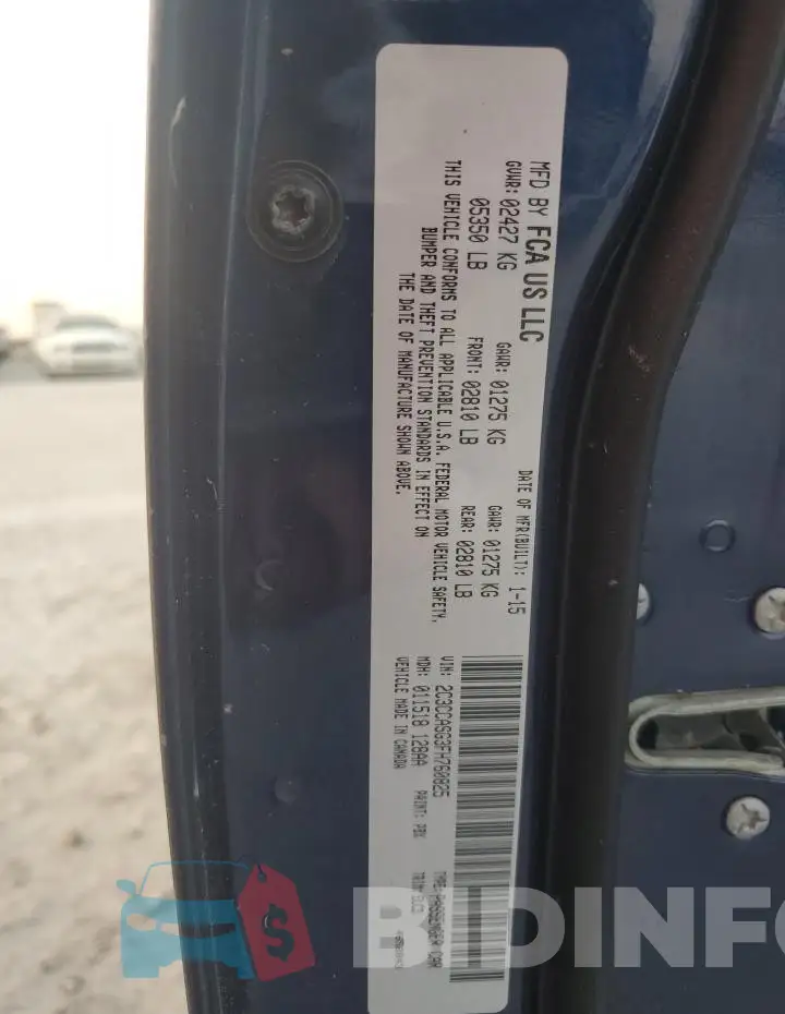2C3CCASG3FH760825 Photo# 13