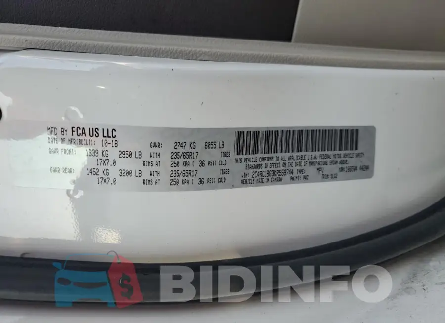 2C4RC1BG3KR559744 Photo# 14