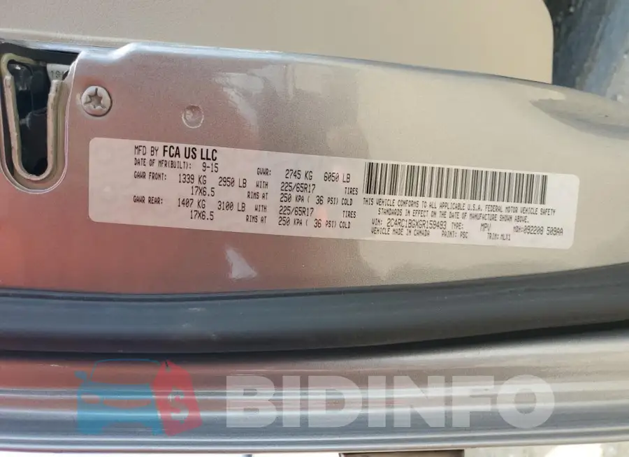 2C4RC1BGXGR159493 Photo# 13