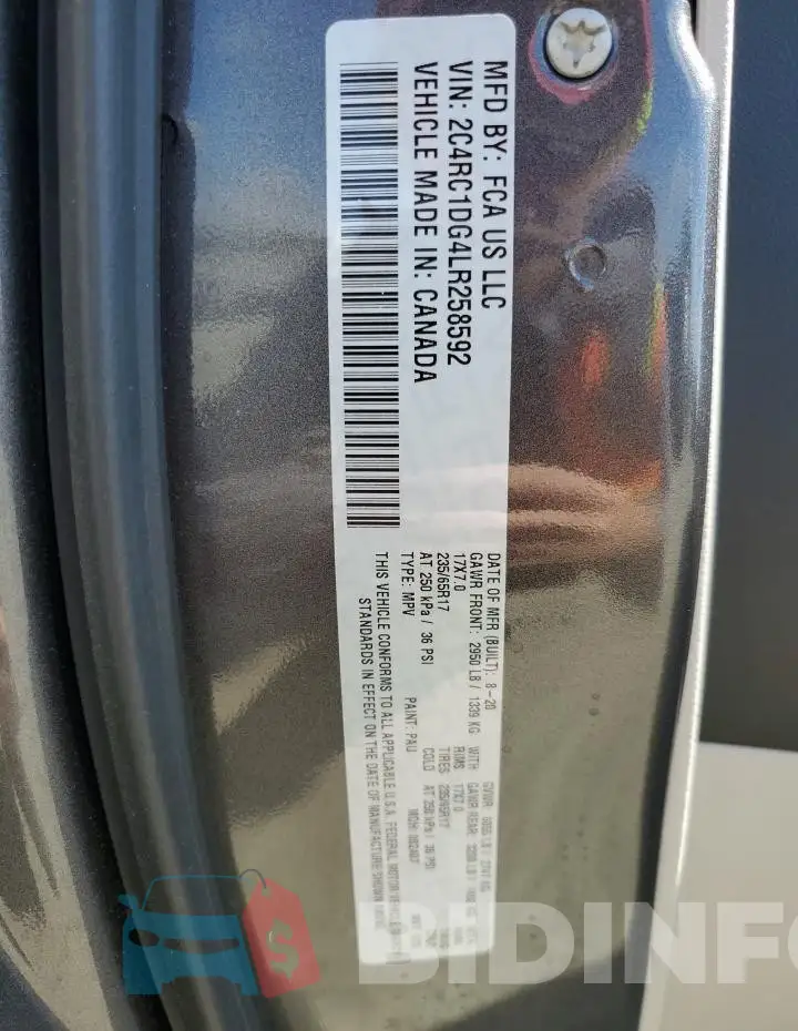 2C4RC1DG4LR258592 Photo# 14