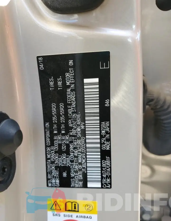 JTJBZMCA9J2032992 Photo# 13