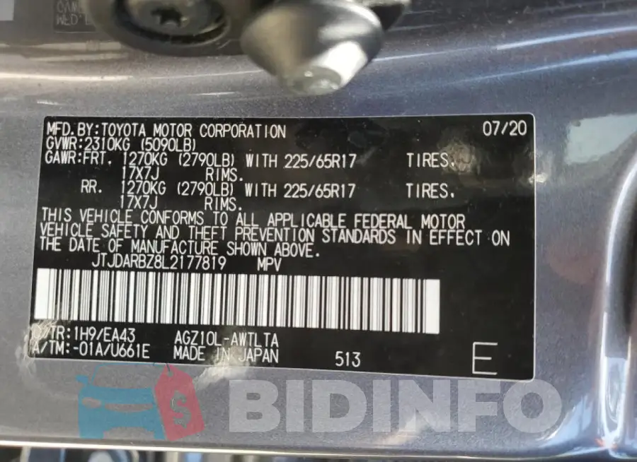 JTJDARBZ8L2177819 Photo# 14