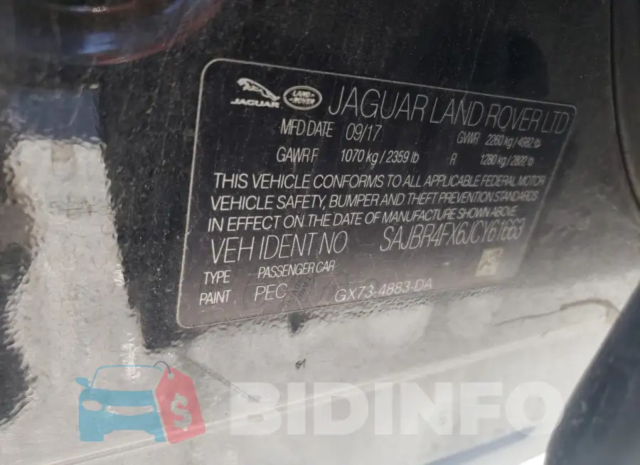 SAJBR4FX6JCY61663 Photo# 12