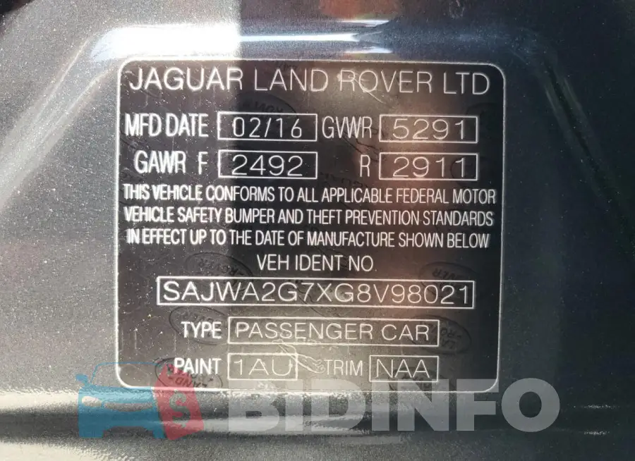 SAJWA2G7XG8V98021 Photo# 12